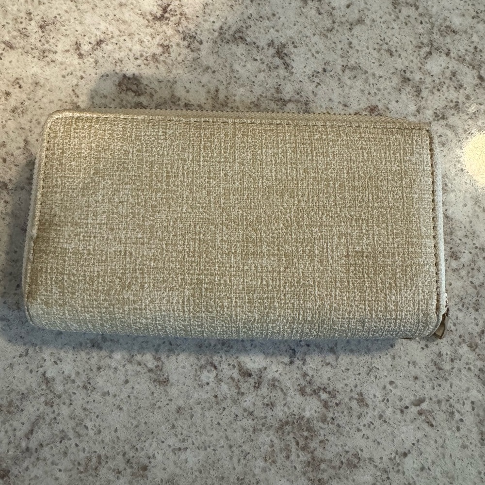 Beige Textured Wallet - Picture 2 of 3